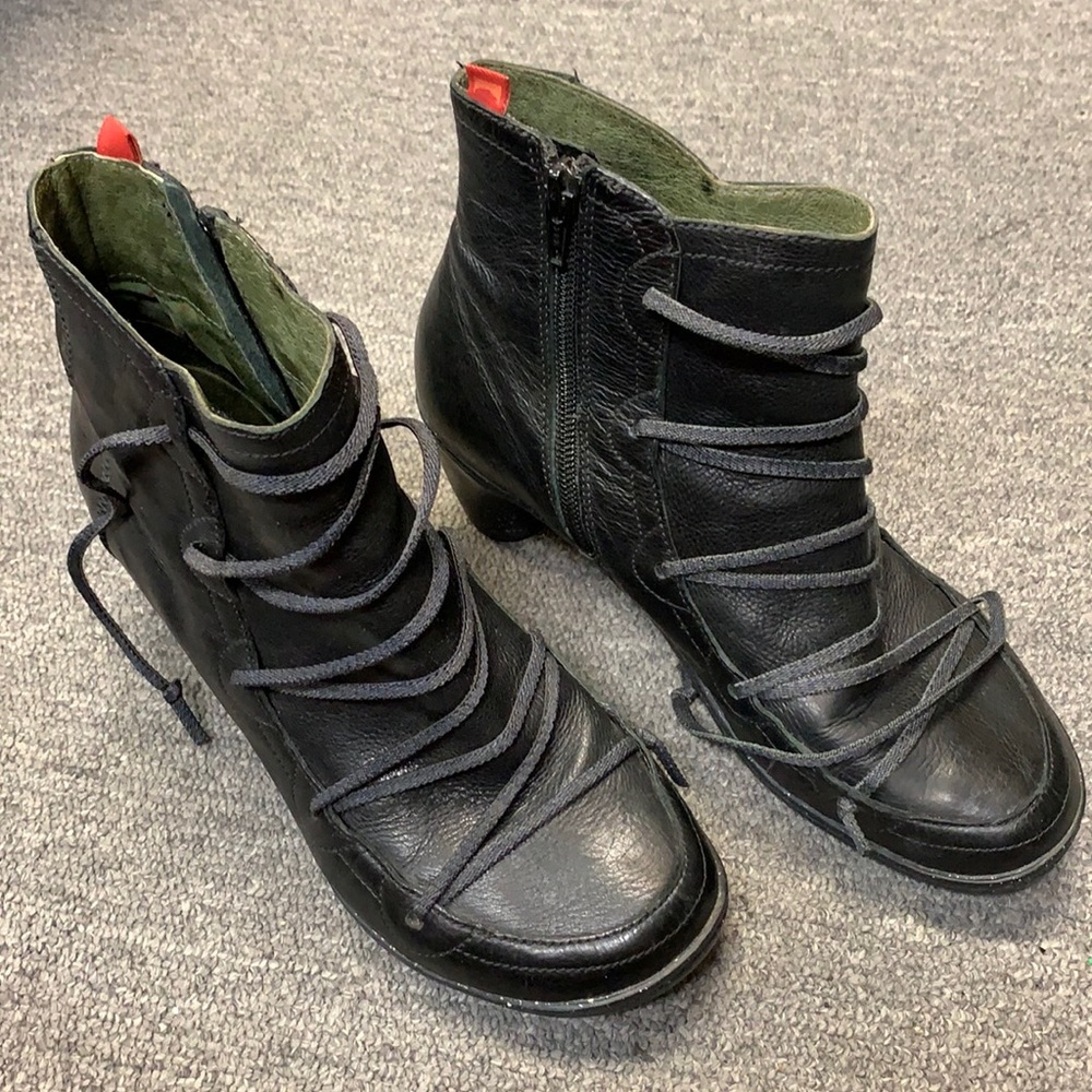 Camper Beginner Heels Leather Ankle Boots Booties